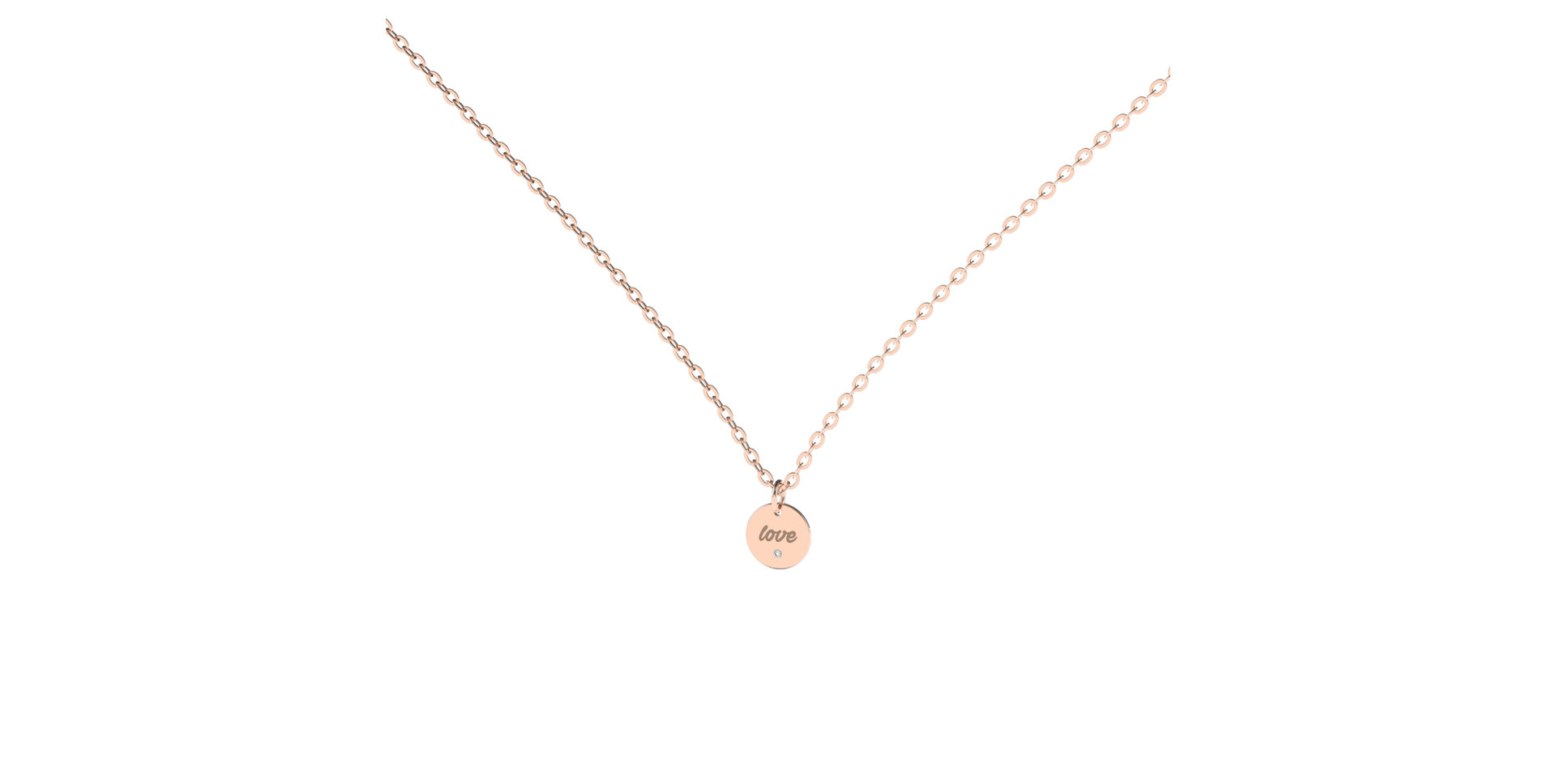 Diamond necklace Love Circle