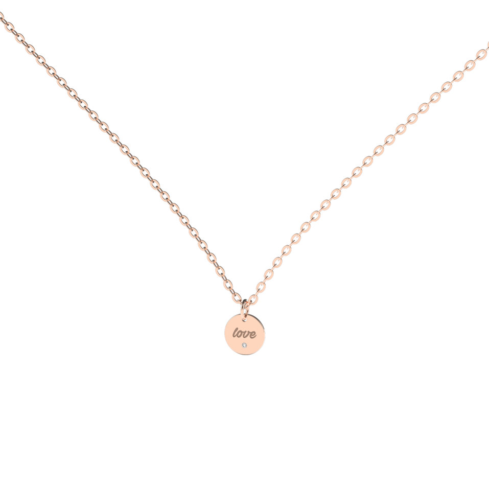 Diamond necklace Love Circle