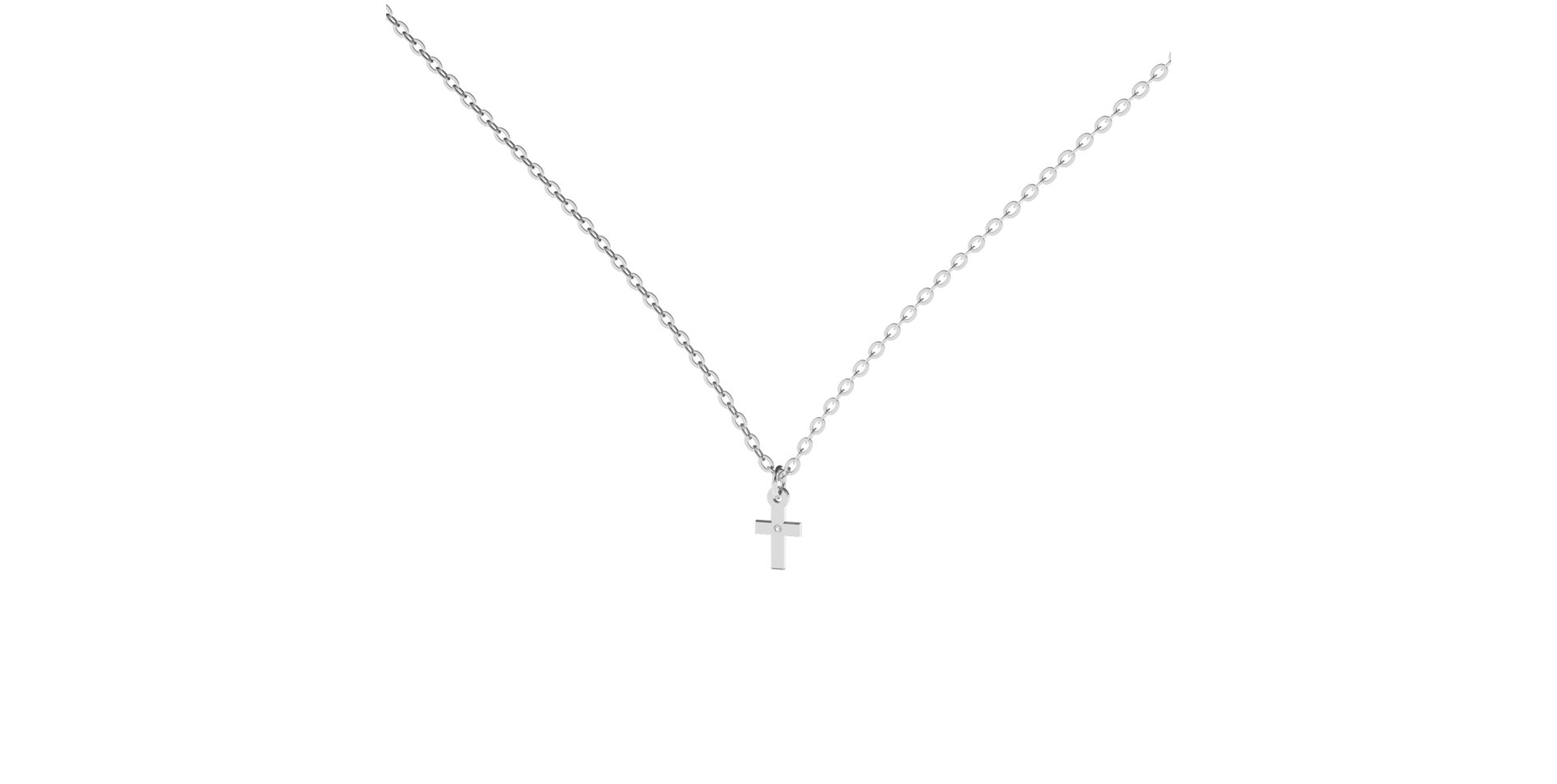 Diamond necklace Cross