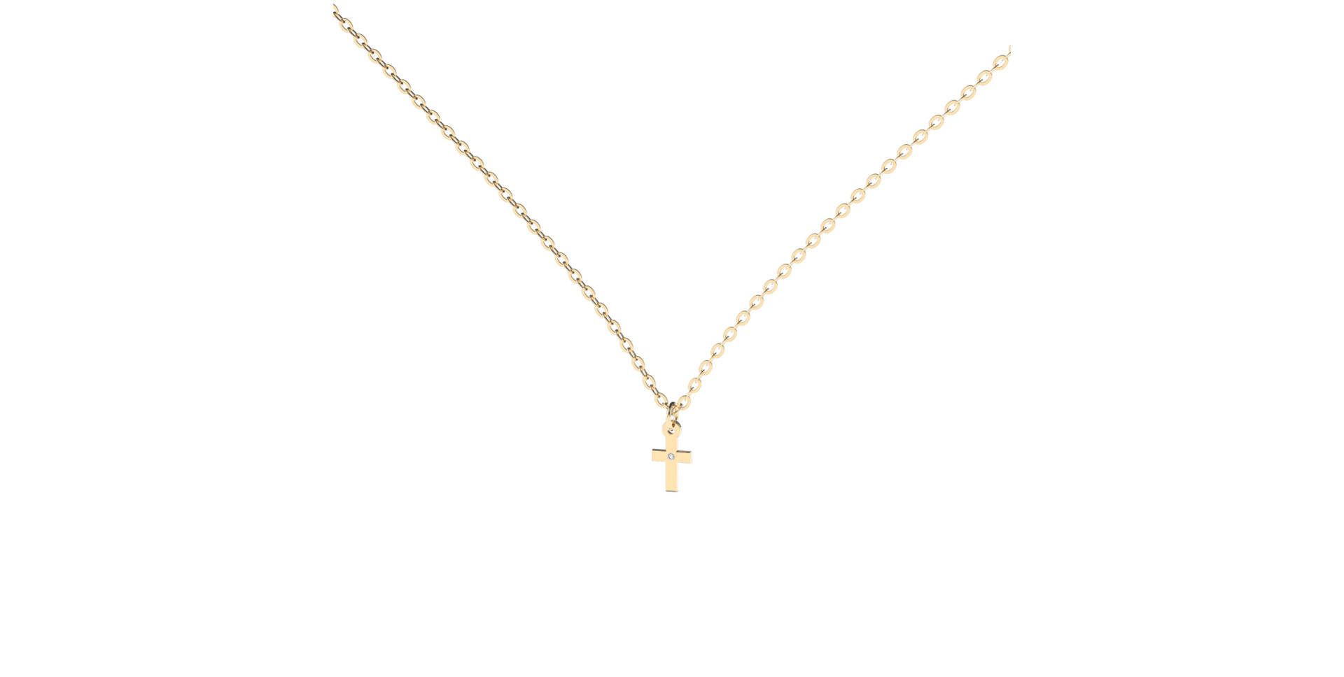 Diamond necklace Cross