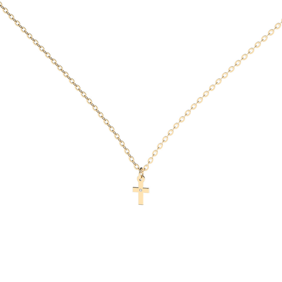 Diamond necklace Cross