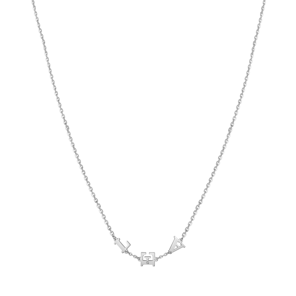 Diamond necklace Big Letters