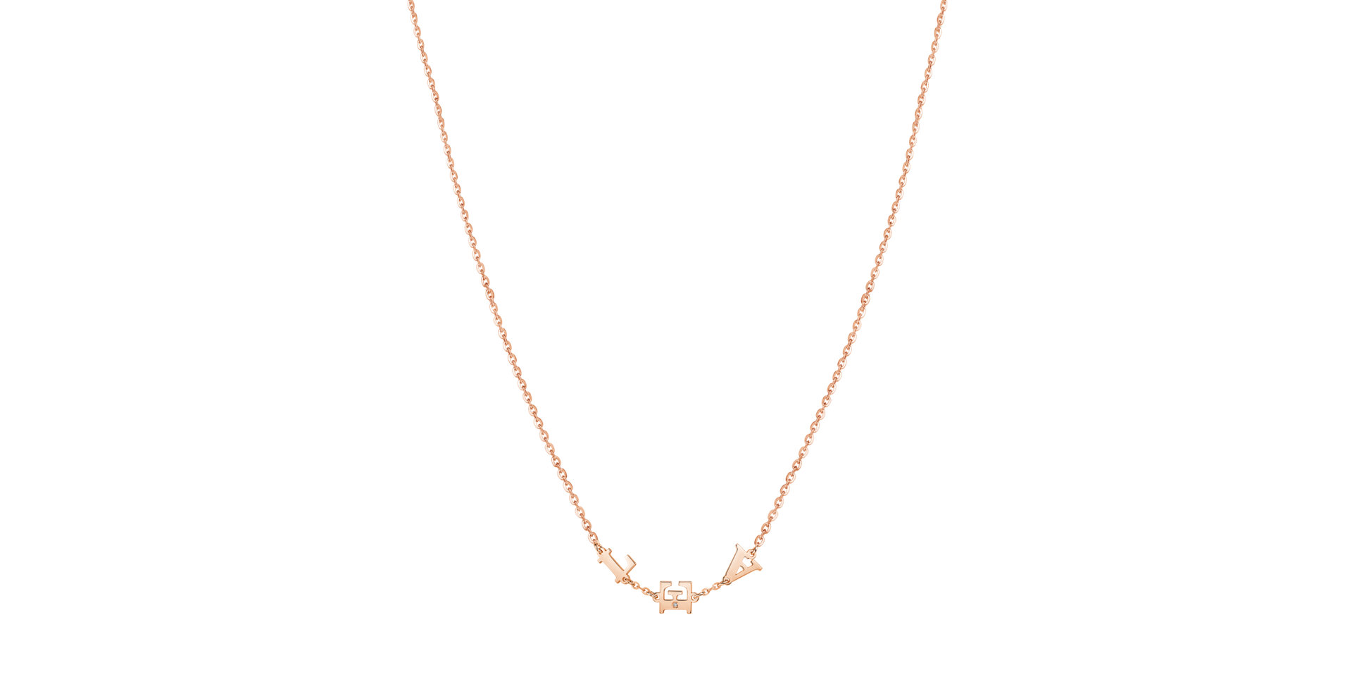 Diamond necklace Big Letters