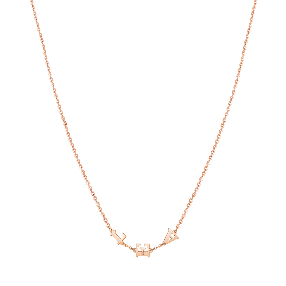 Diamond necklace Big Letters