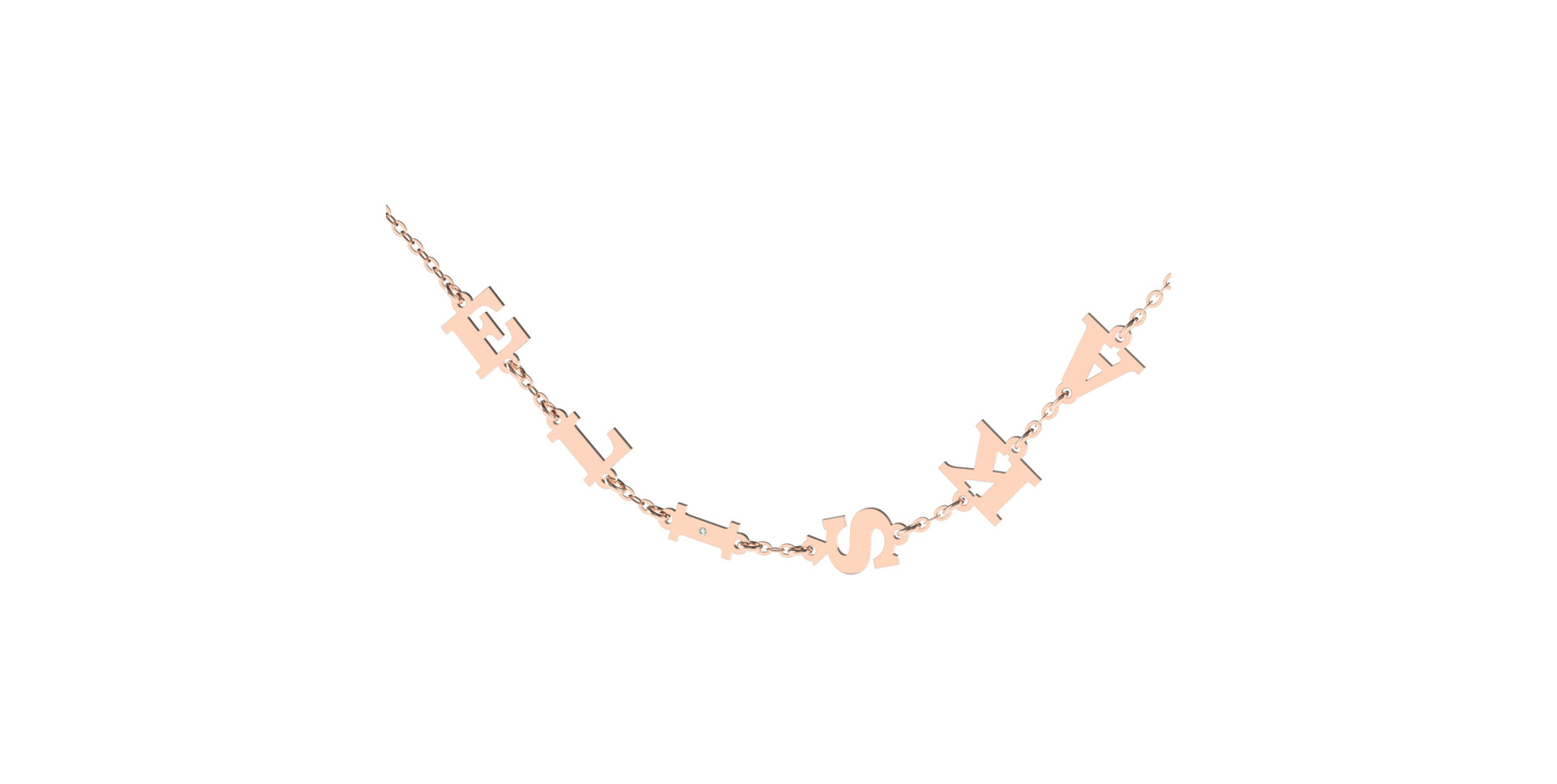 Diamond necklace Big Letters