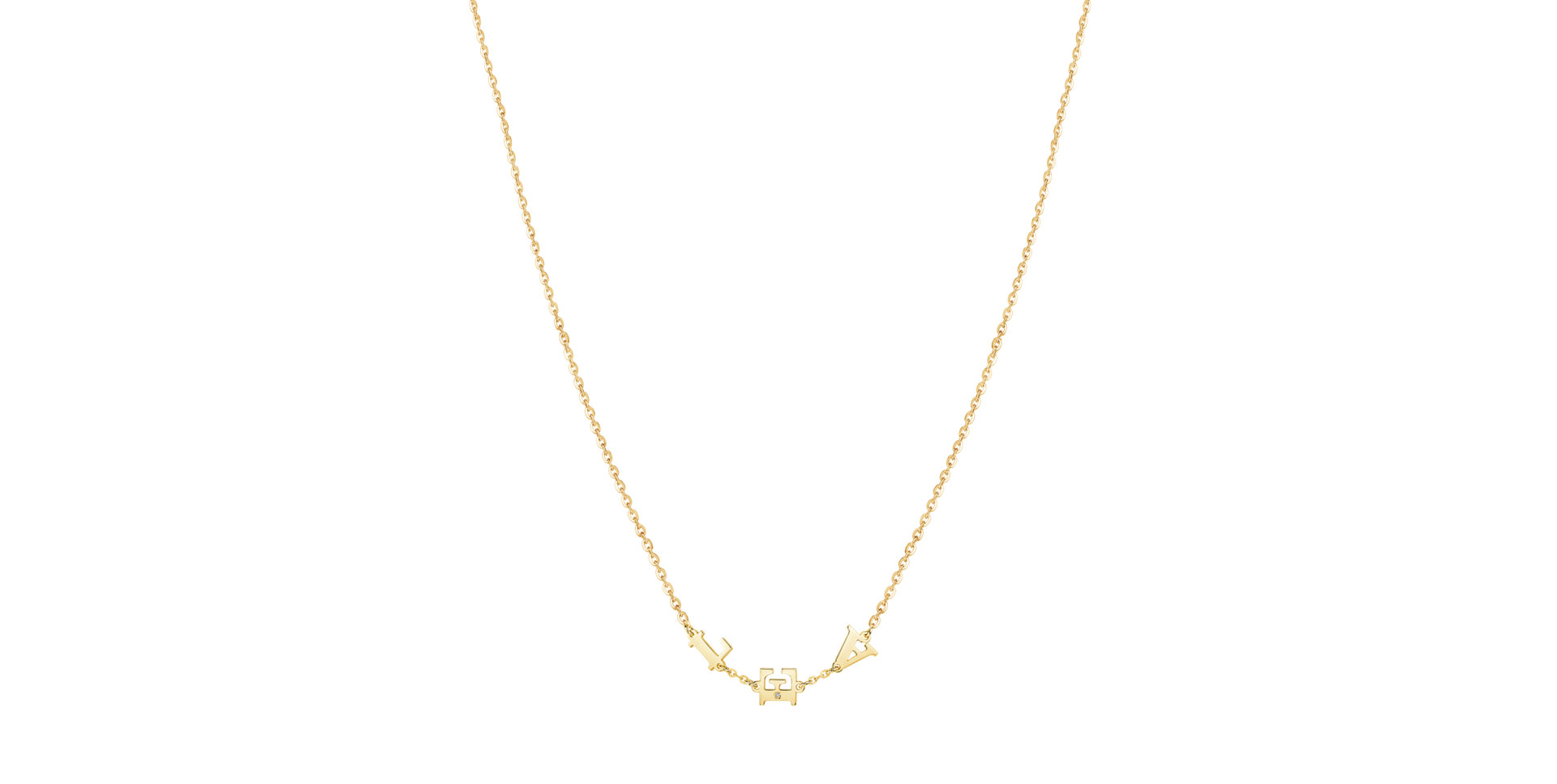 Diamond necklace Big Letters