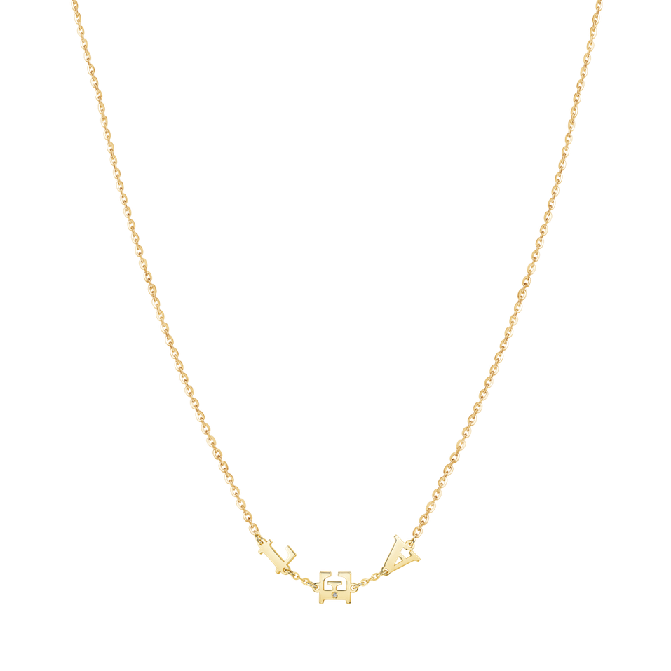 Diamond necklace Big Letters