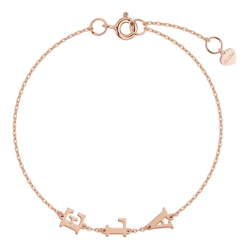 Diamond bracelet Big Letters