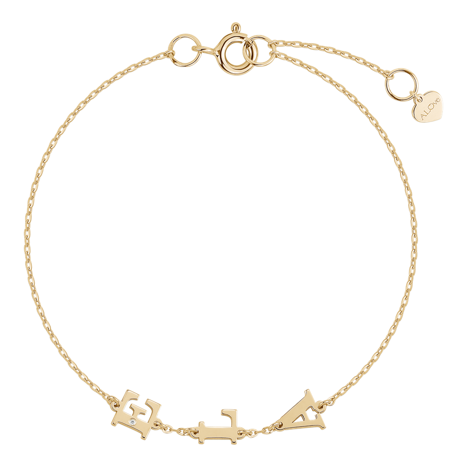 Diamond bracelet Big Letters