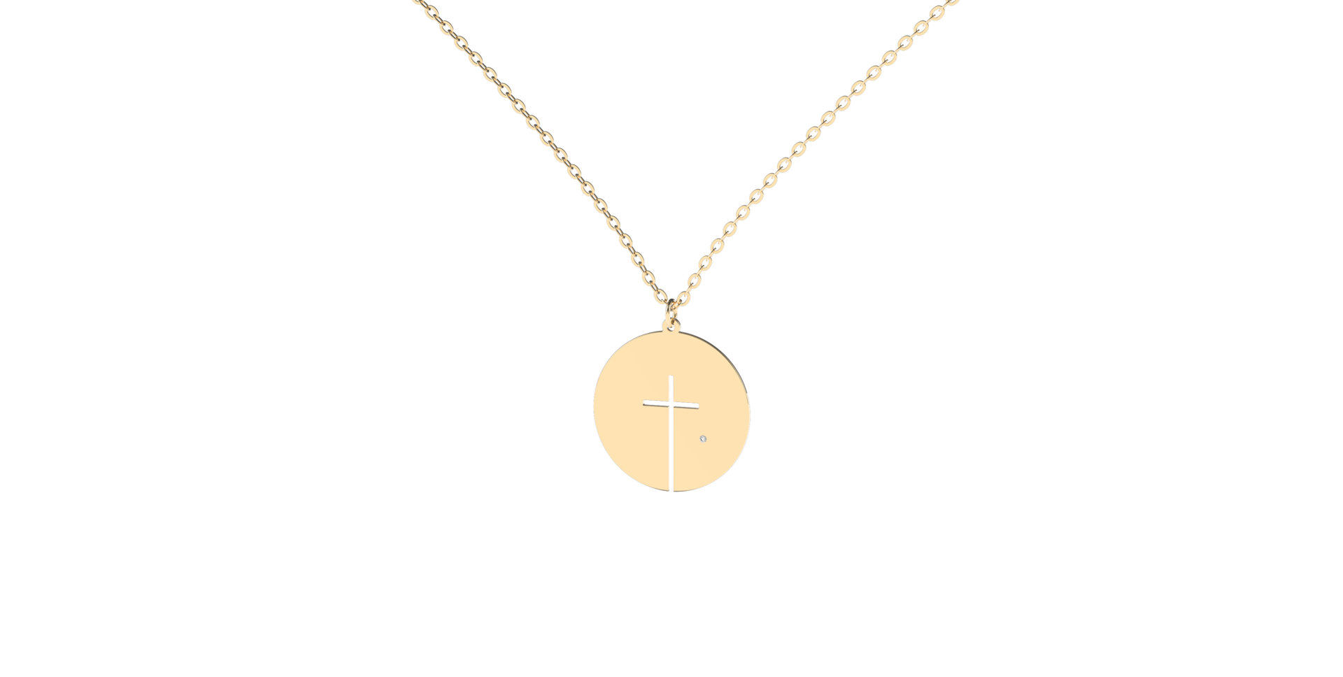 Diamond necklace Cross