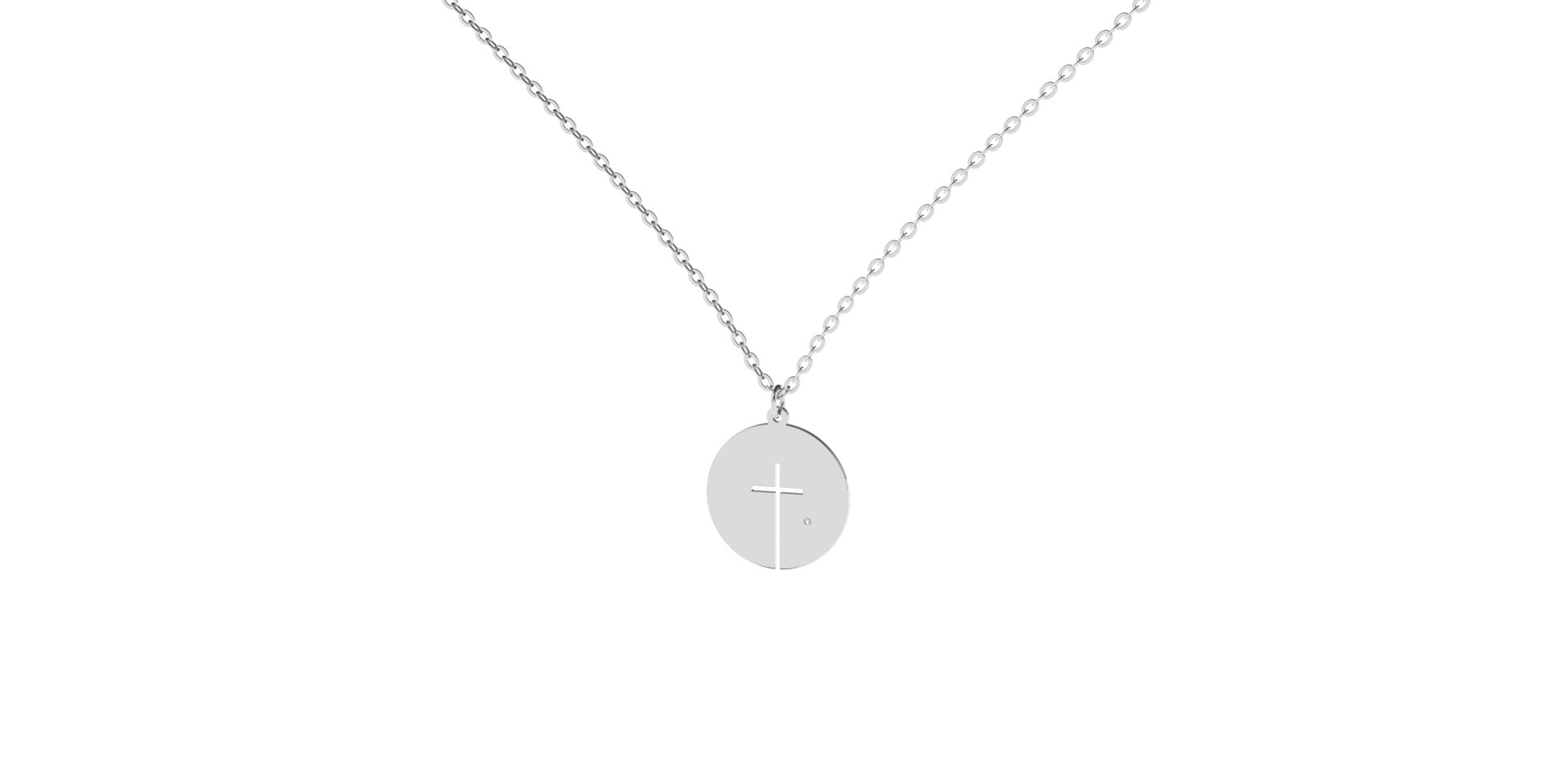 Diamond necklace Little Cross