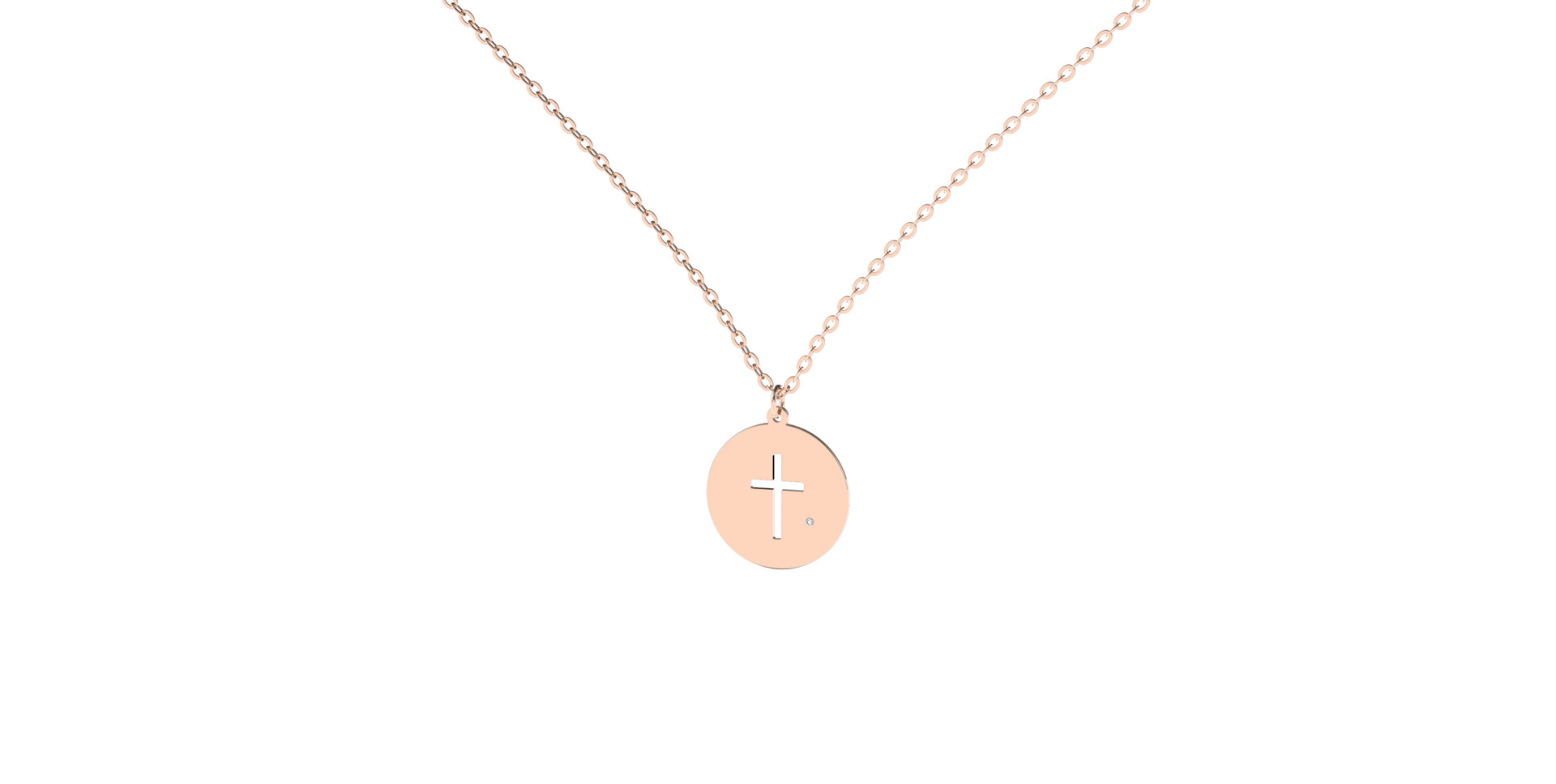 Diamond necklace Little Cross