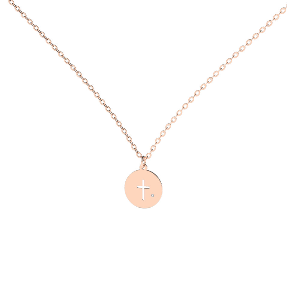 Diamond necklace Tiny Cross
