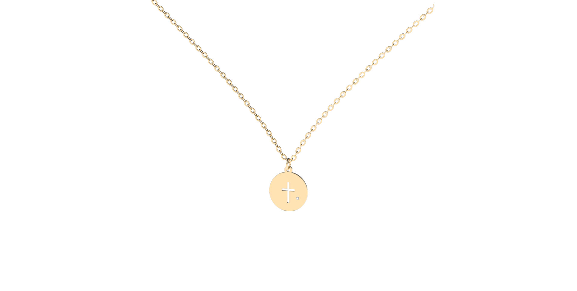 Diamond necklace Tiny Cross