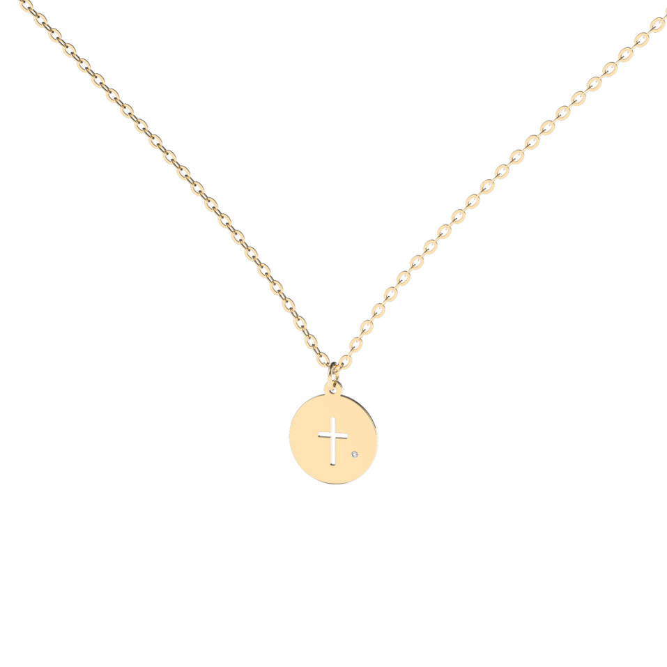 Diamond necklace Tiny Cross