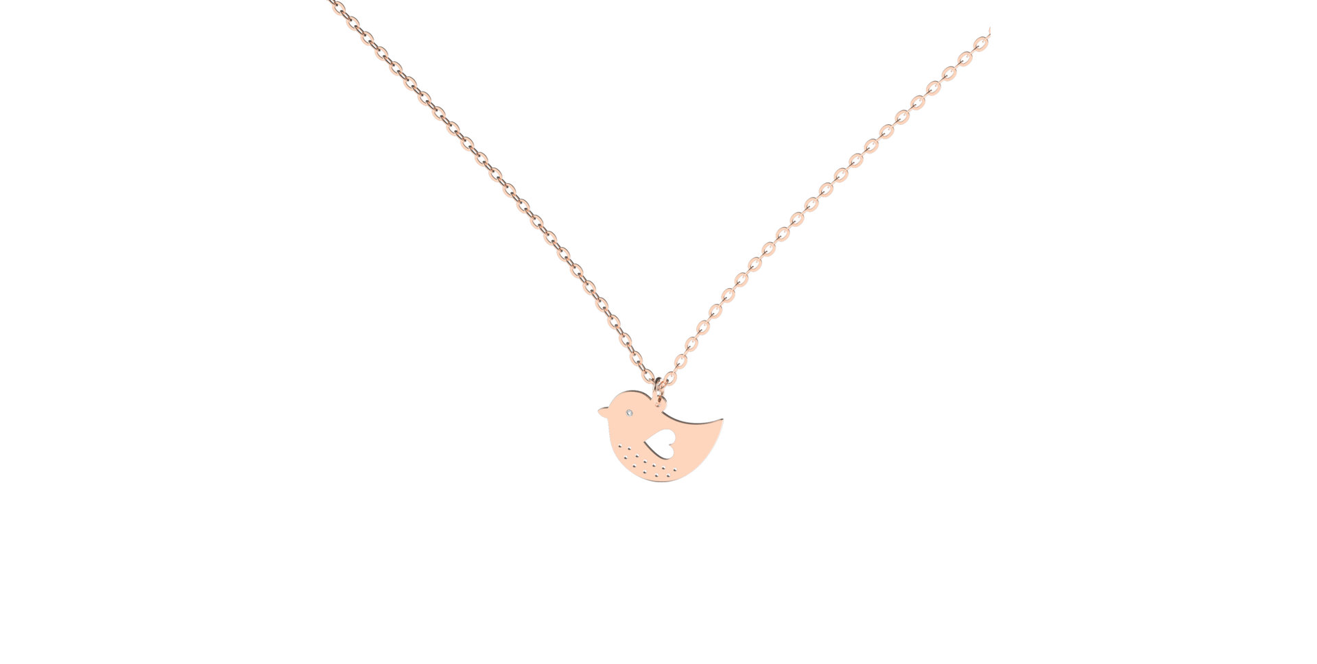 Diamond necklace Love Bird