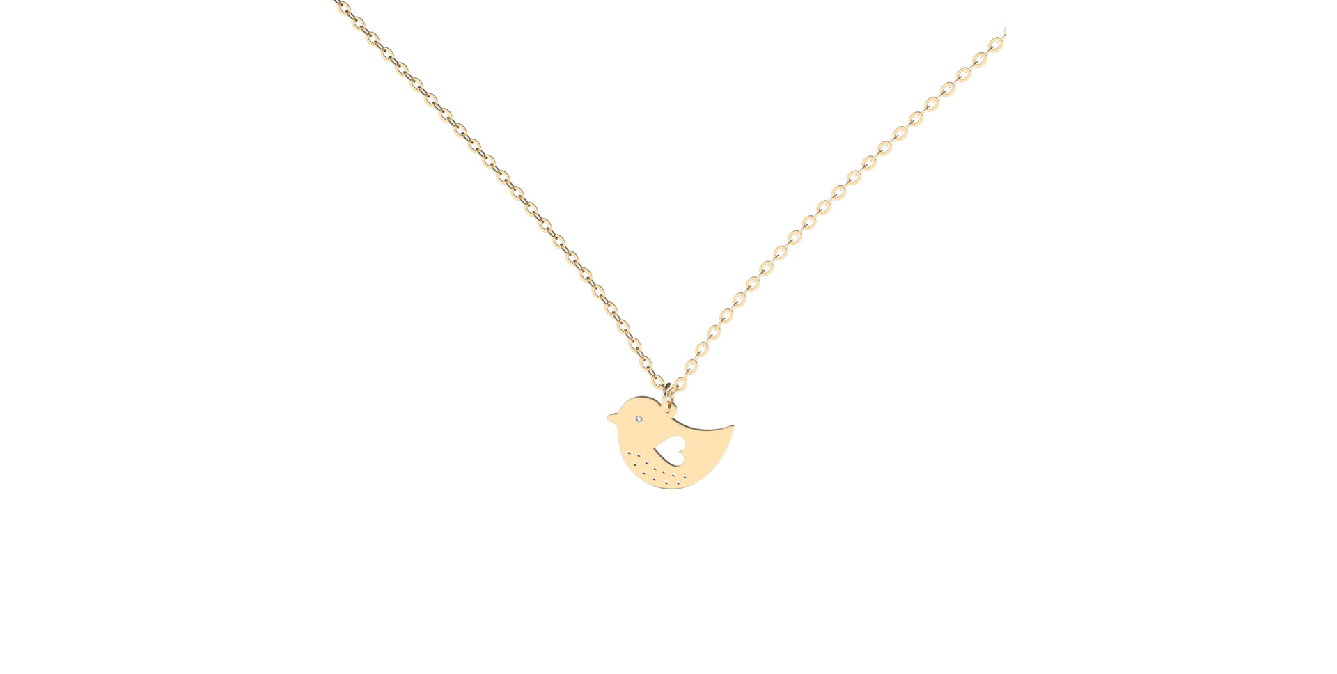 Diamond necklace Love Bird