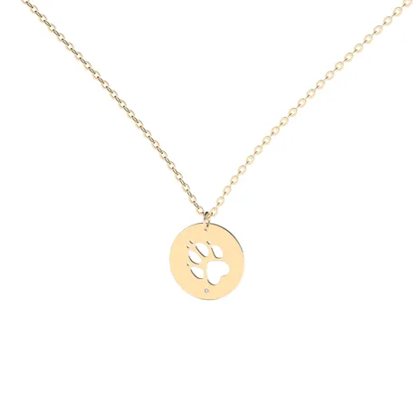 Diamond necklace Dog Paw