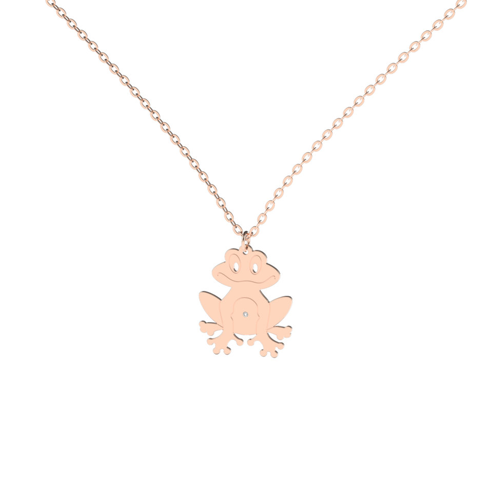 Diamond necklace Frog