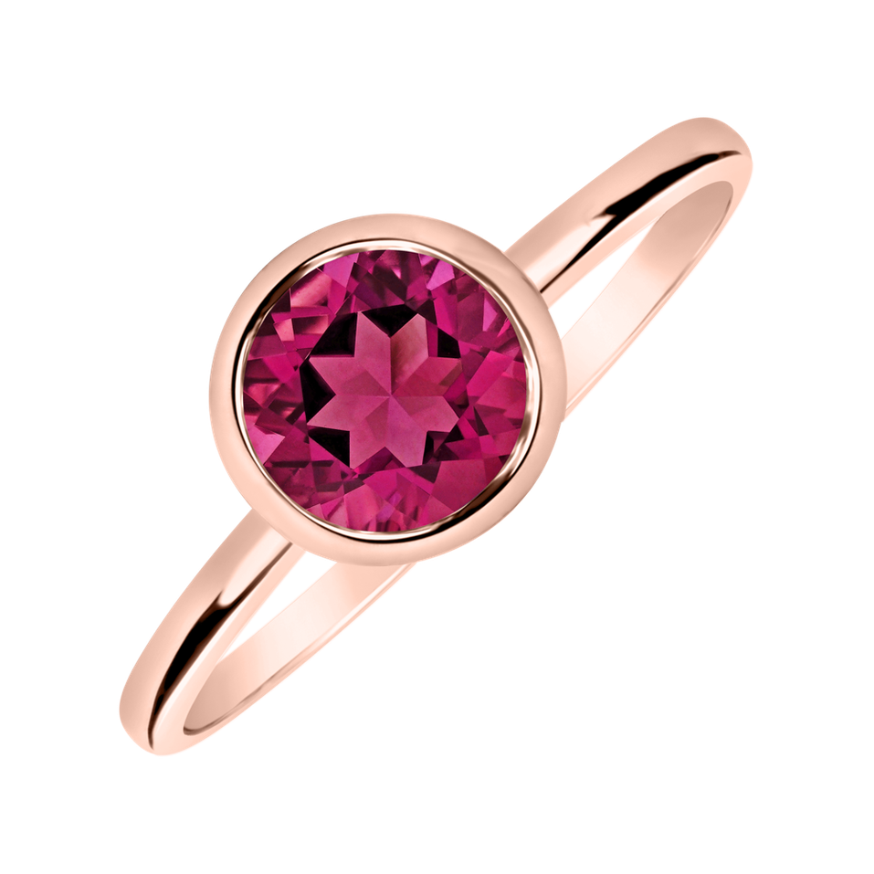 Ring with Topaz Pink Bonbon