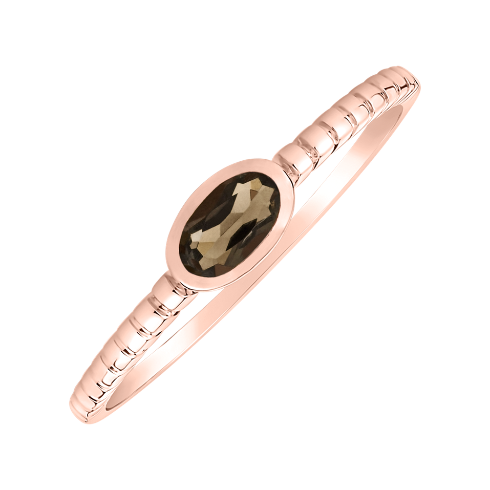 Ring with Smoky Quartz Bonbon