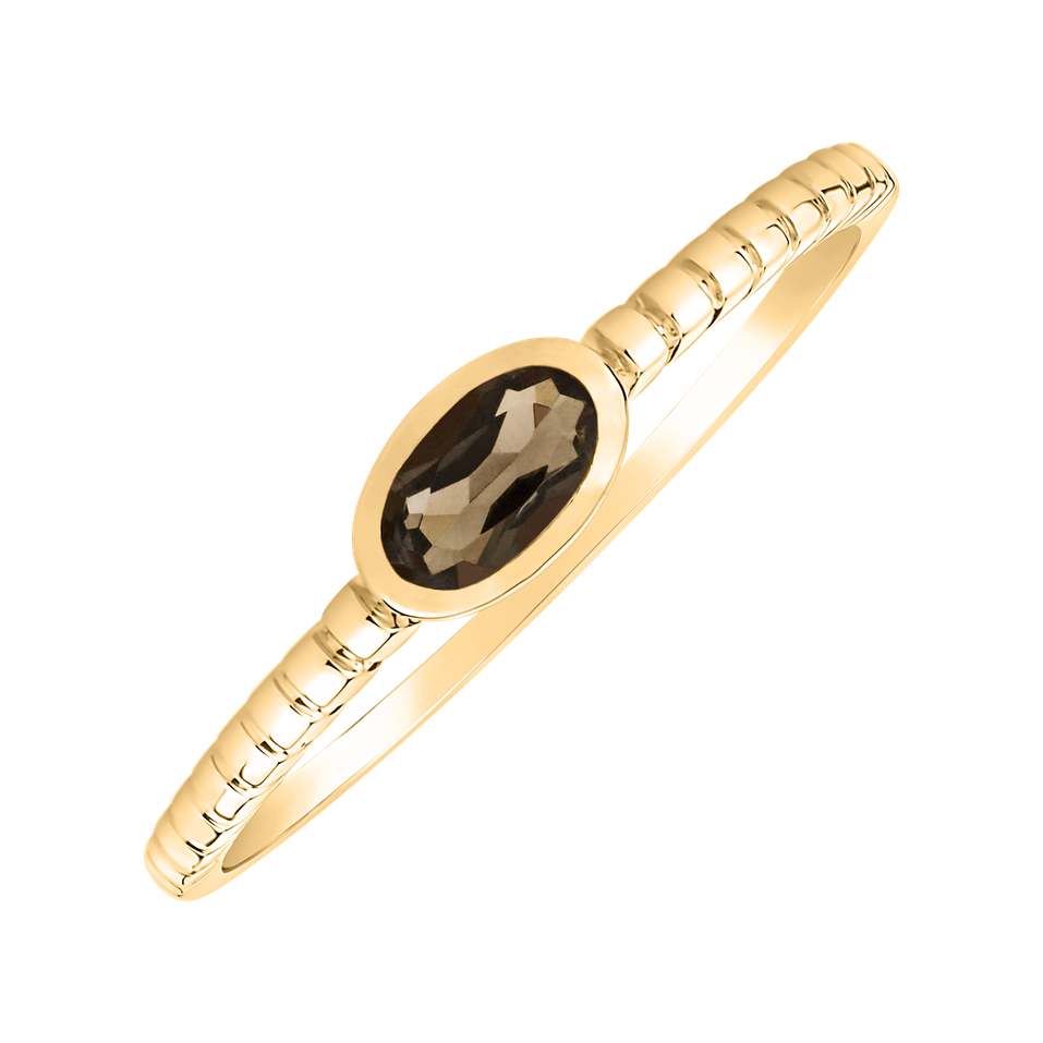 Ring with Smoky Quartz Bonbon