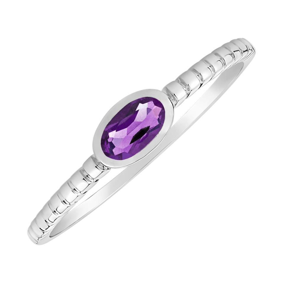 Ring with Amethyst Brazil Bonbon