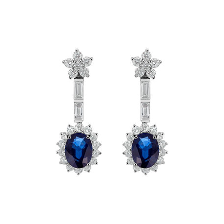 Diamond earrings with Sapphire Stellar Diana