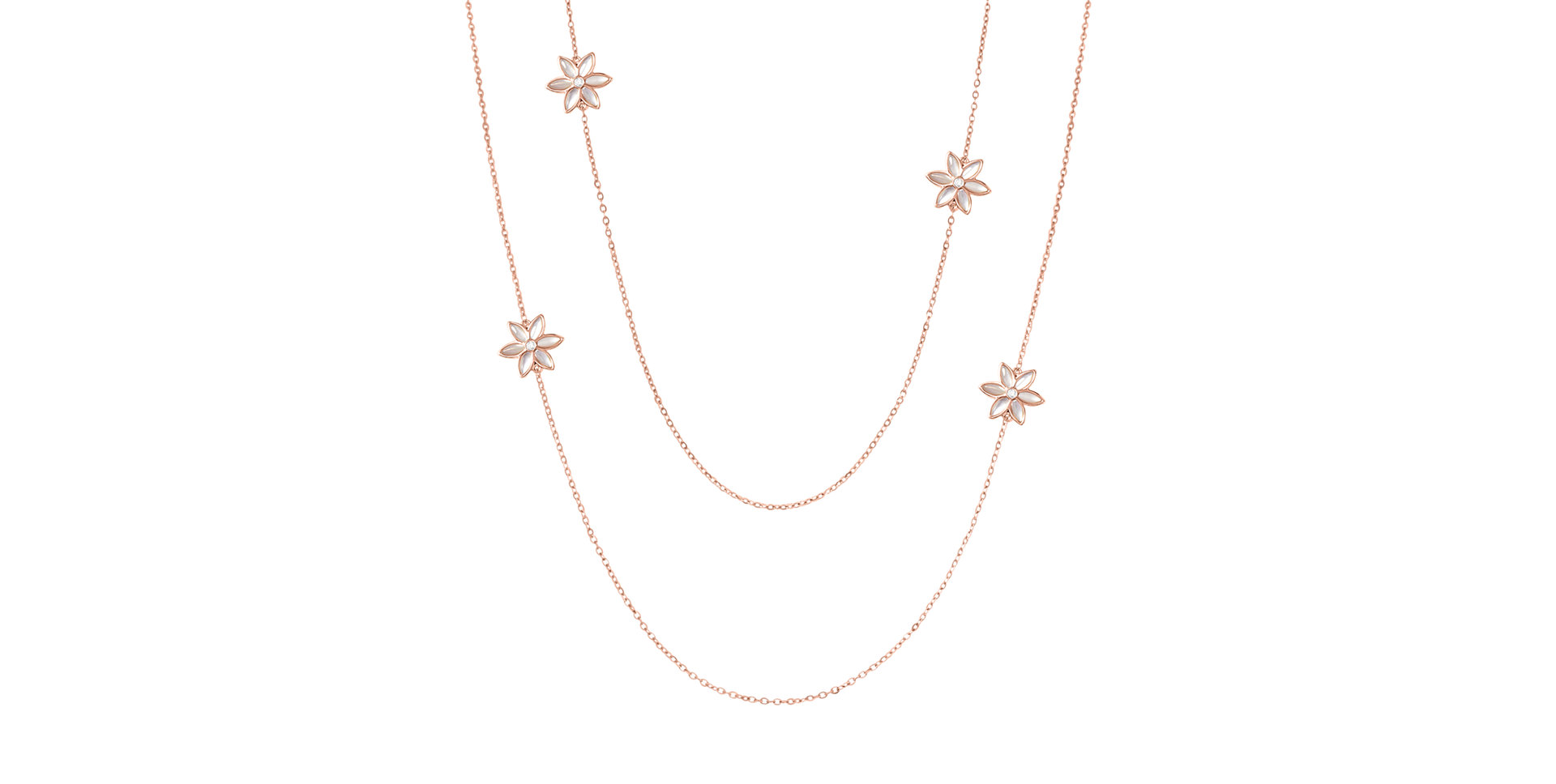 Diamond neckalce with Pearl Floral Symphony