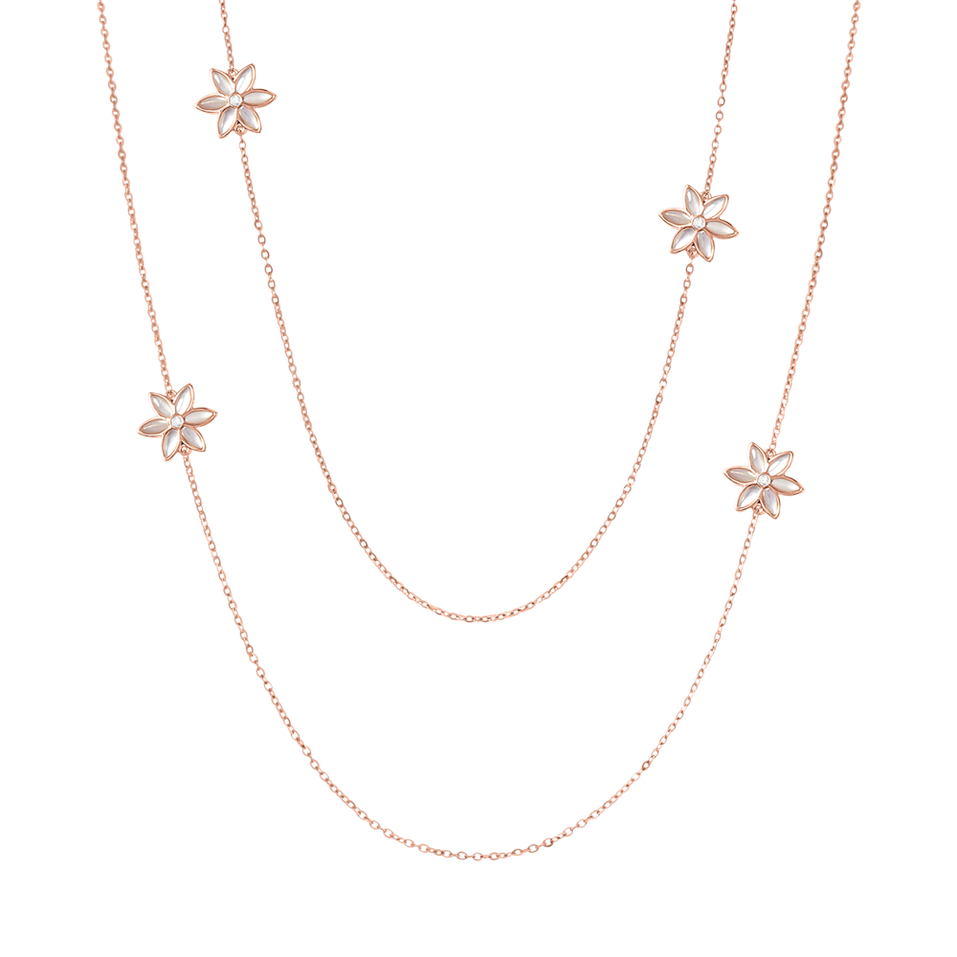 Diamond neckalce with Pearl Floral Symphony