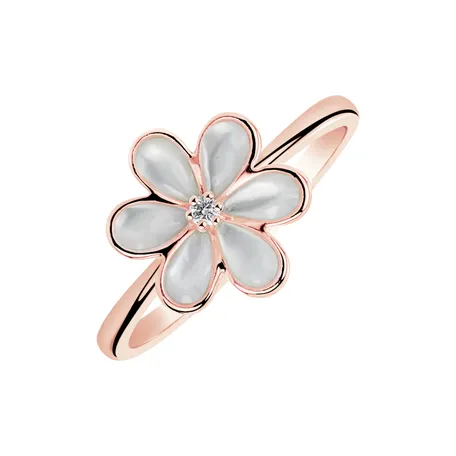 Diamond ring with Pearl Petals & Dreams