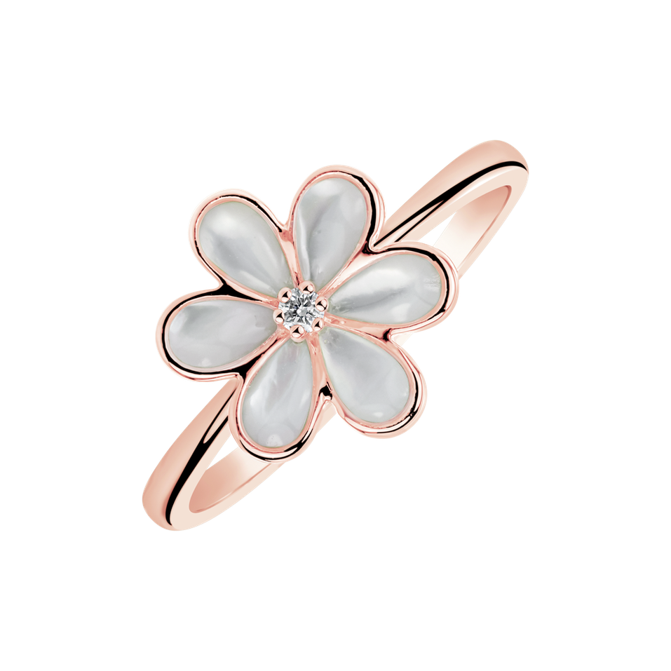 Diamond ring with Pearl Petals & Dreams