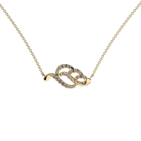 Diamond necklace Sparkling Leaf