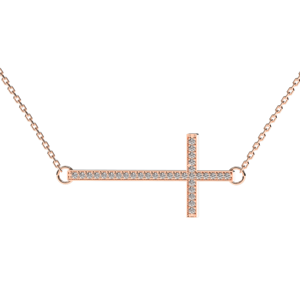 Diamond necklace Cross