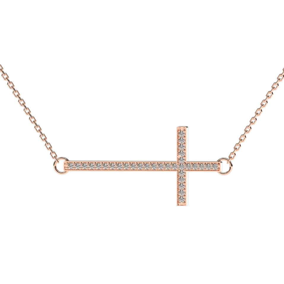 Diamond necklace Cross