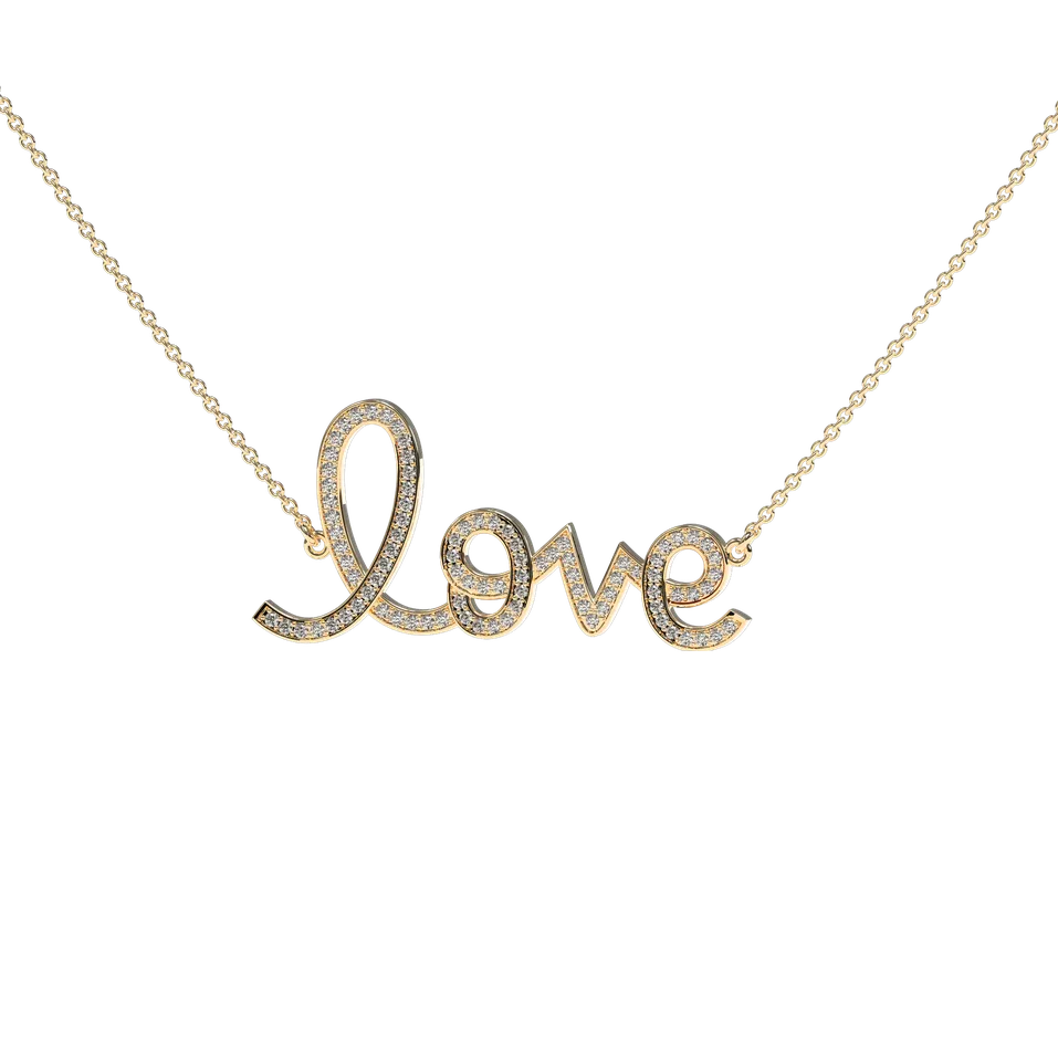Diamond necklace Love