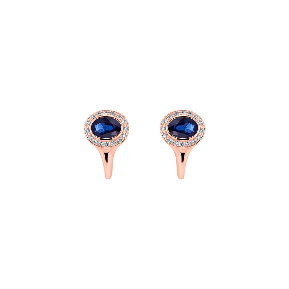 Diamond earrings with Sapphire Witching Dawn
