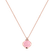 Diamond necklace with Rose Quartz Alchemy Glam1