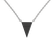 Necklace with black and white diamonds Shiny Triangle2
