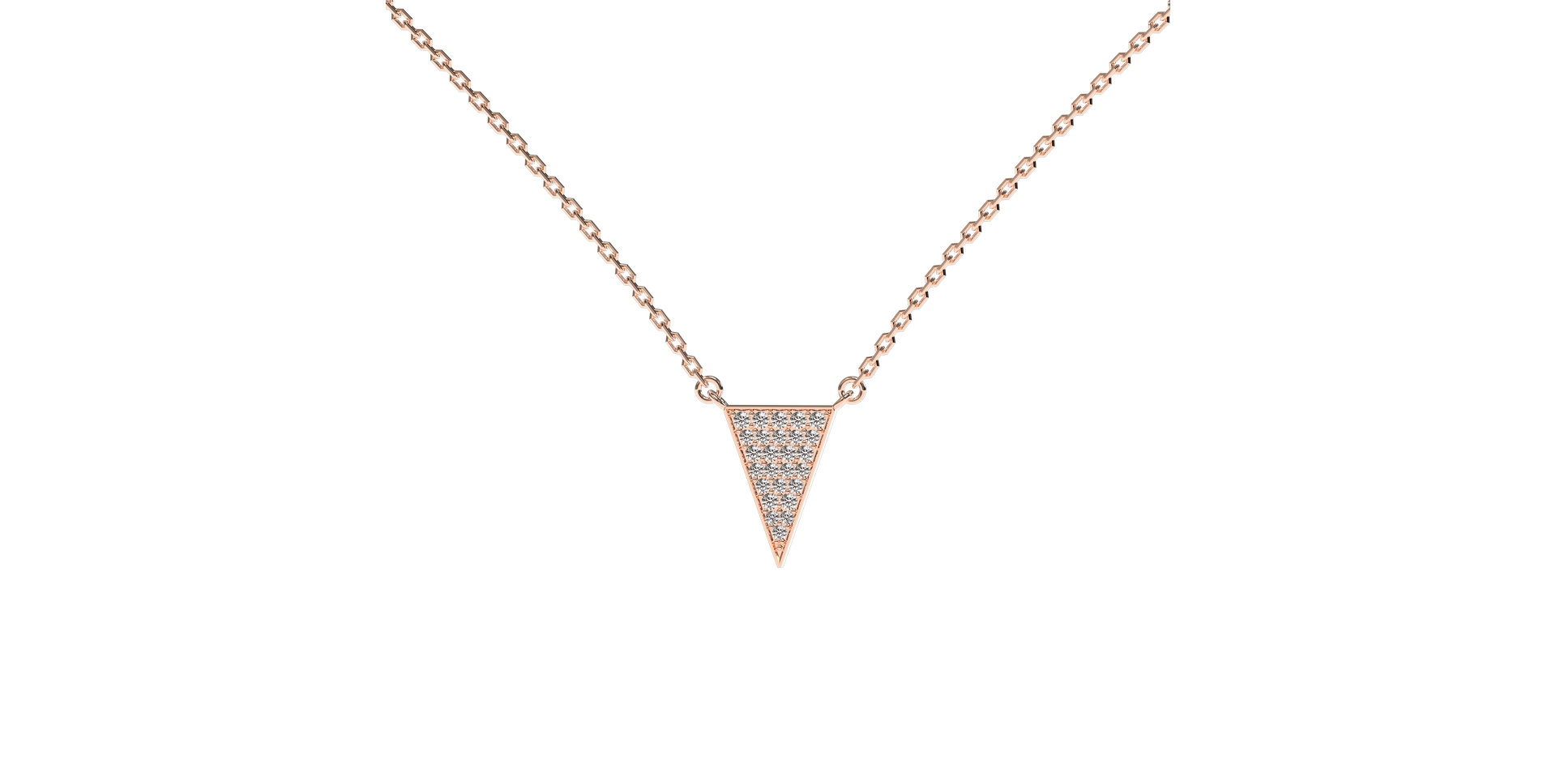 Diamond necklace Shiny Triangle