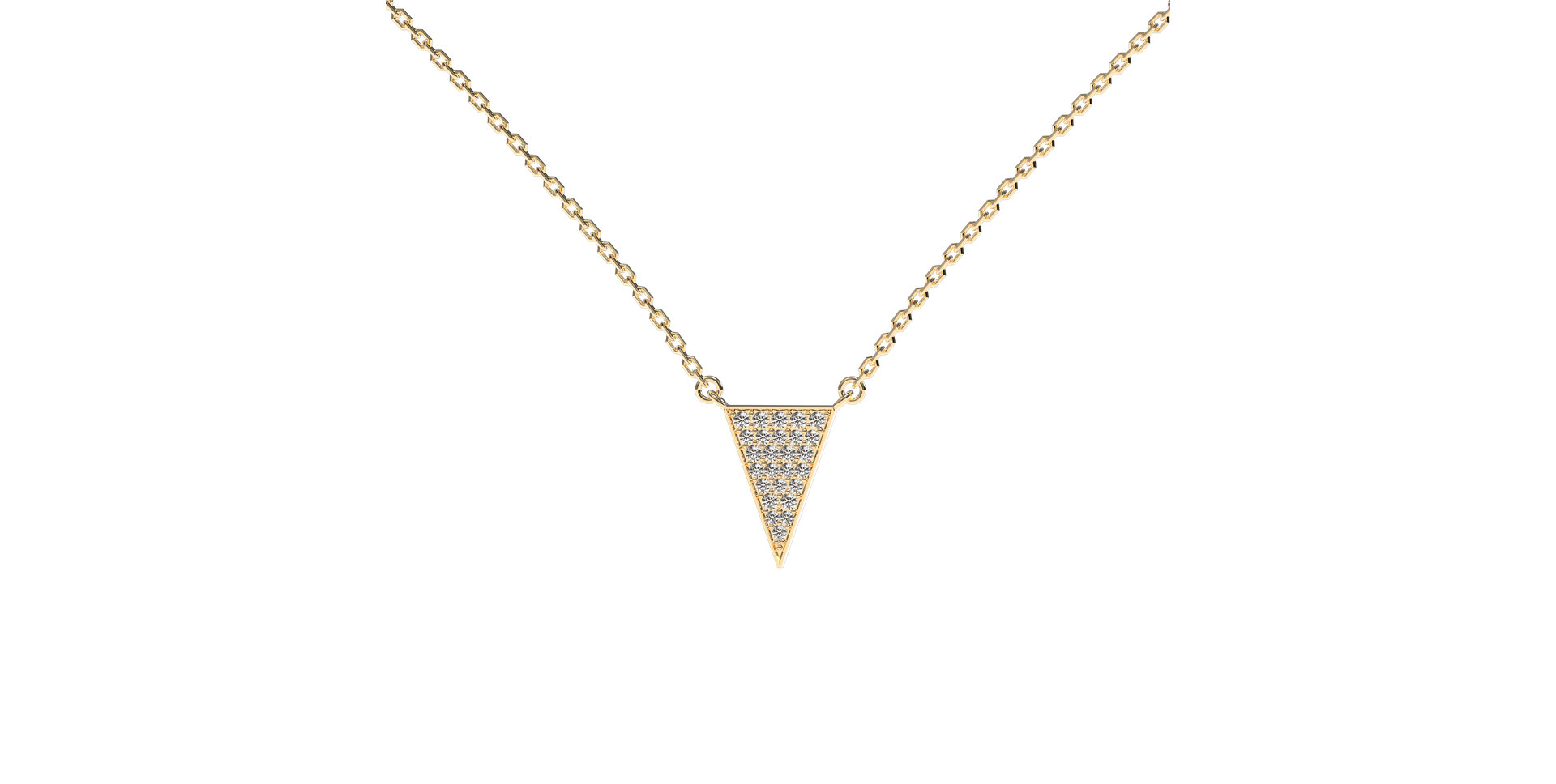 Diamond necklace Shiny Triangle