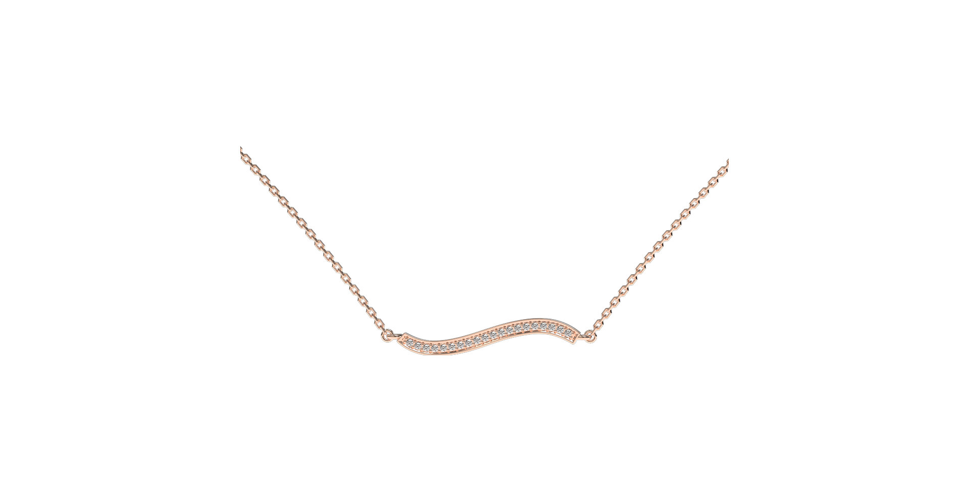 Diamond necklace Wave