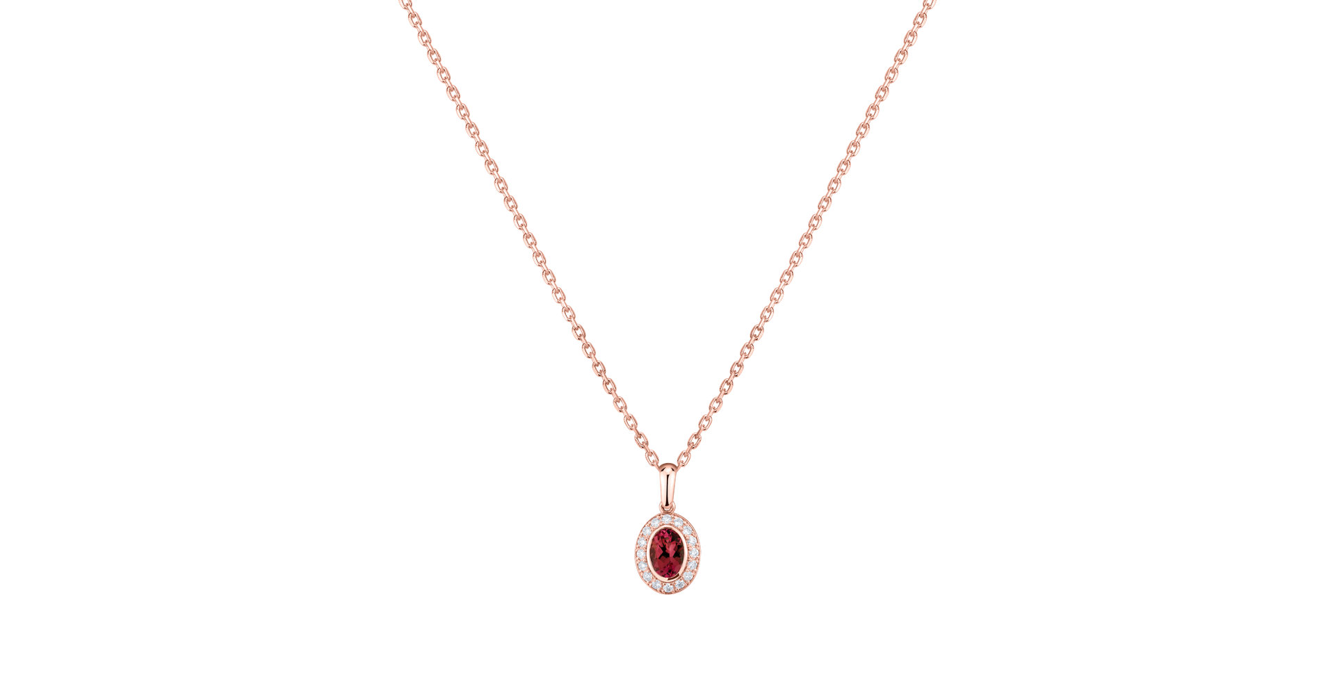 Diamond pendant with Ruby Lovely Amulet