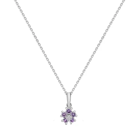 Diamond pendant with Sapphires Princess Daisy