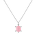 Diamond necklace with Rose Quartz Marvelous Turtle2