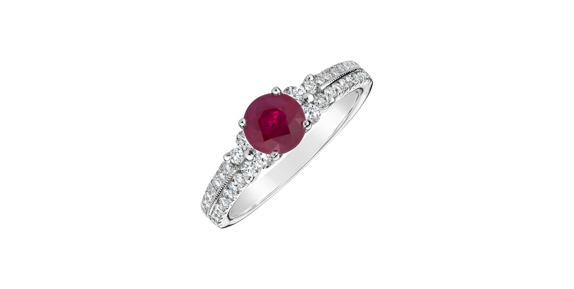 Diamond ring with Ruby Ruby Ray