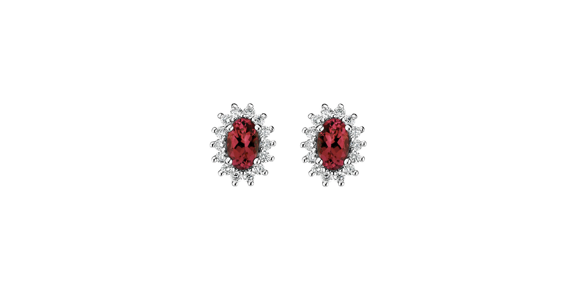 Diamond earrings with Ruby Princess Sparkle