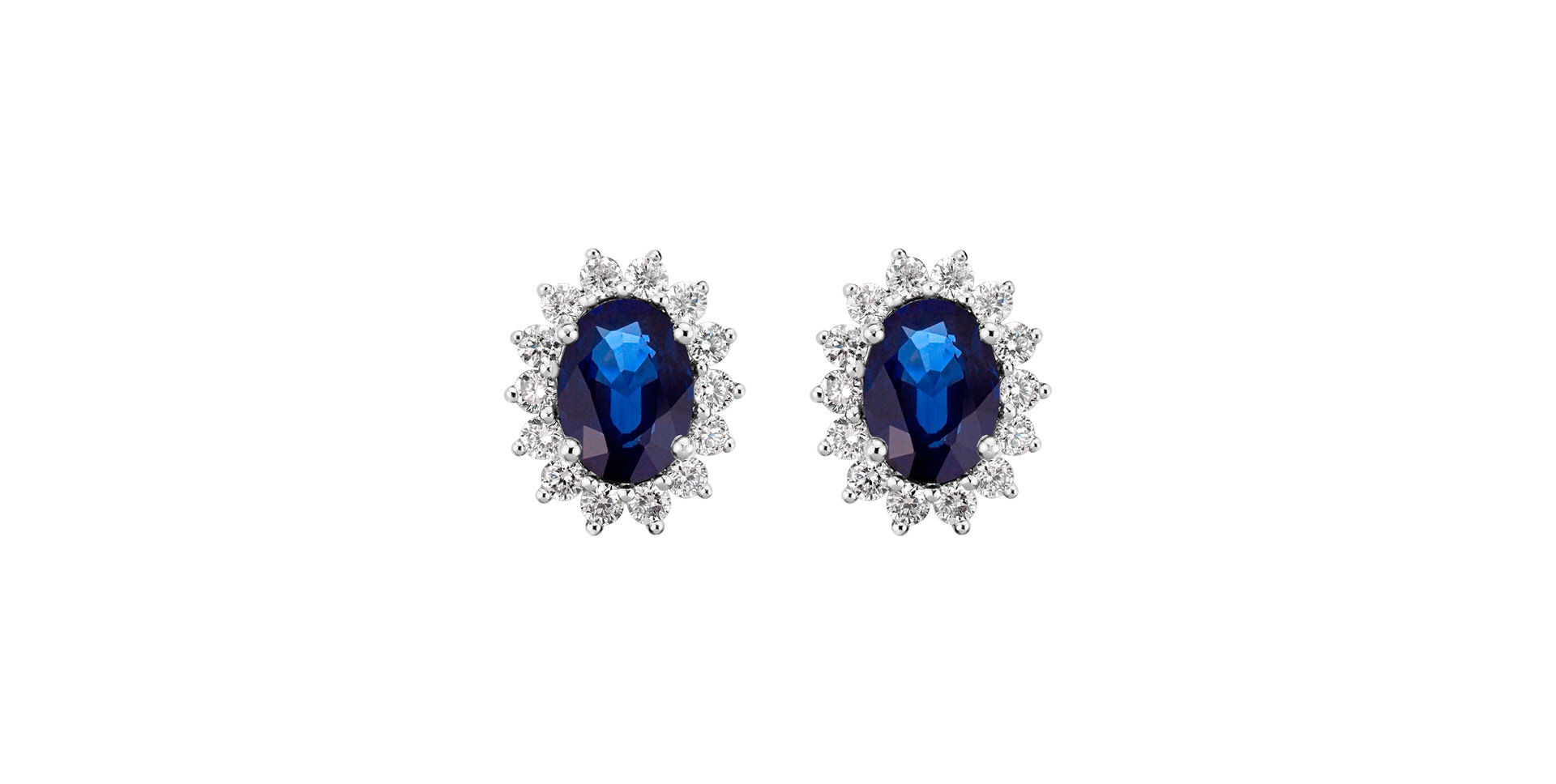 Diamond earrings with Sapphire Princess Sparkle