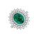 Diamond ring with Emerald Frozen Drop2