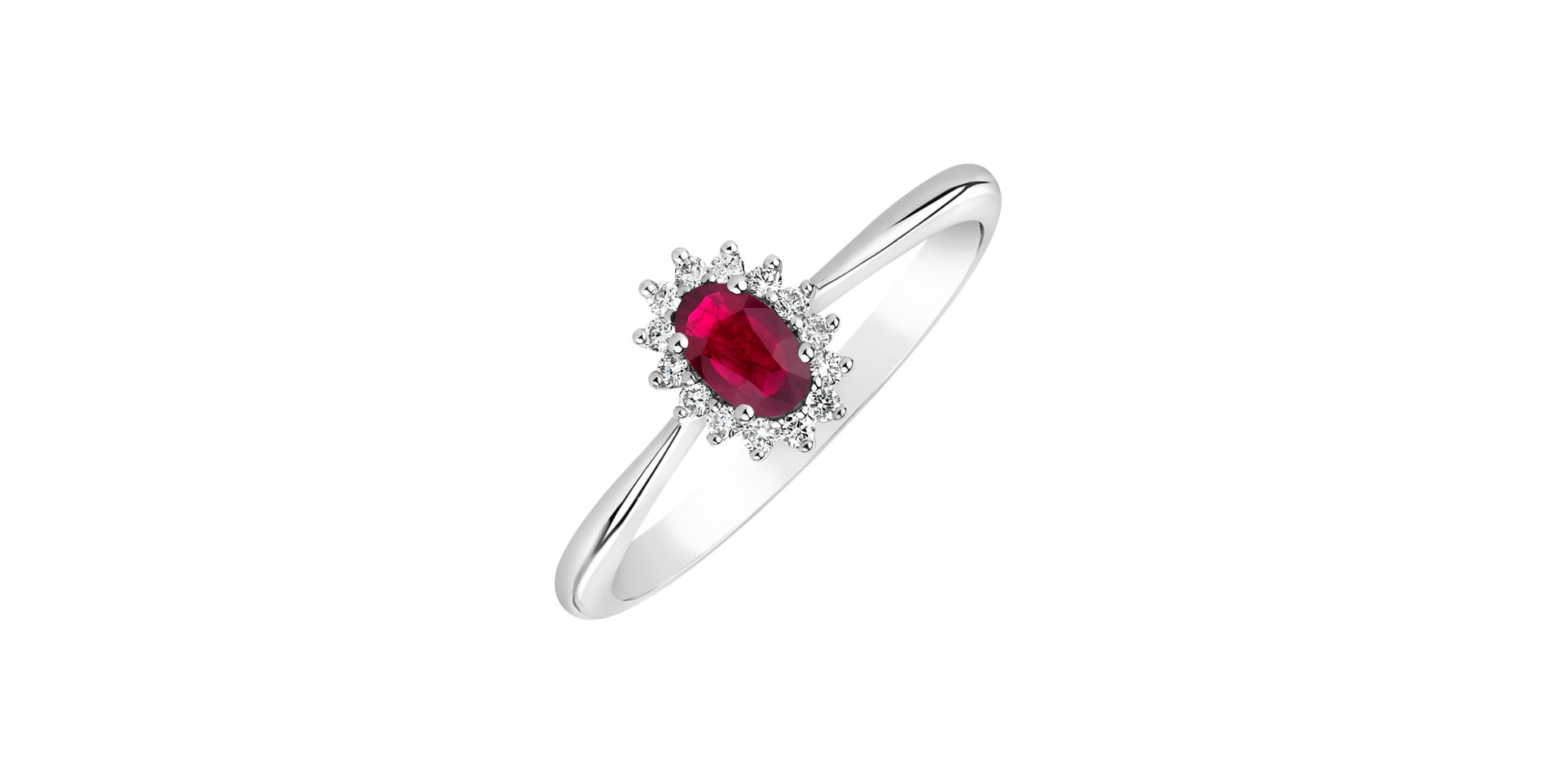 Diamond ring with Ruby Princess Sparkle